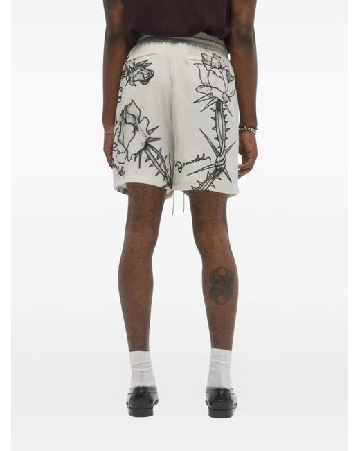 DOMREBEL White Short Imprimé À Lien De Resserrage for men