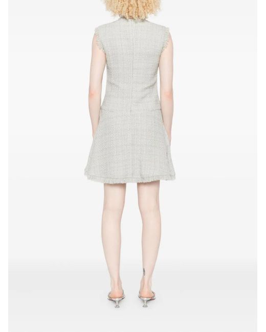 Costarellos White Tweed Mini Dress