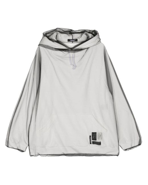 Sudadera con capucha y capa de malla Undercover de color Gray