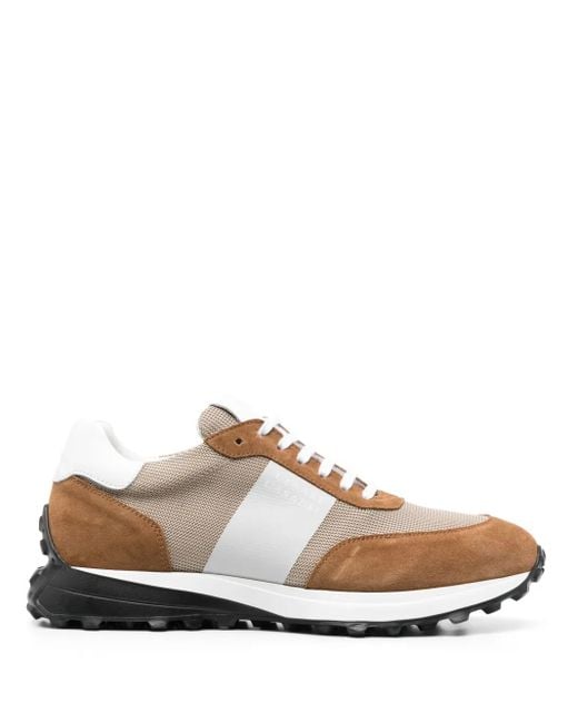 Casadei White Leather Casual Trainers With Contrasting Stripe for men