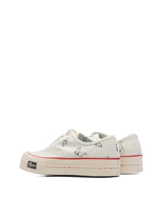 Visvim White Logan Deck Lo Roadster Sneakers for men
