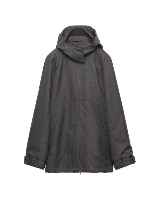 Prada Gray Mélange Hopsack Wool Jacket