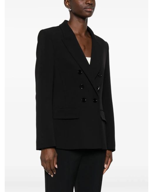 Marc Cain Black Double-Breasted Suit Jacket