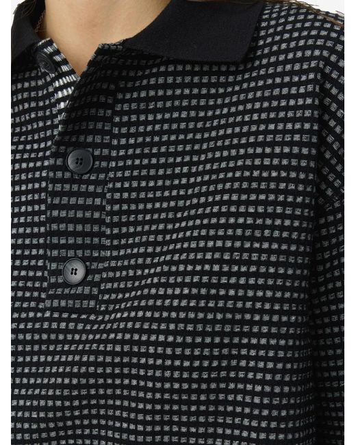 mfpen Black Cropped Check Polo