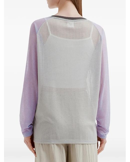 B+ AB Gray Ribbed Long-Sleeve Top