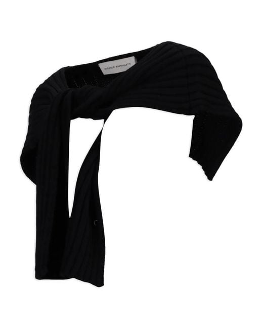 Niccolò Pasqualetti Black Parte Wool Scarf