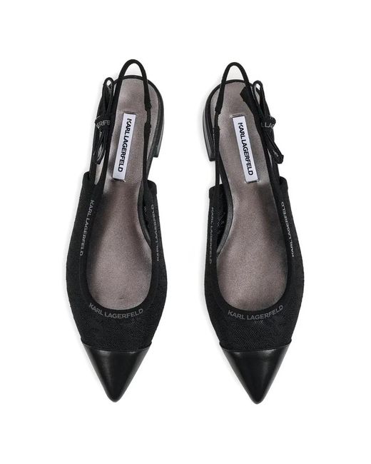 Karl Lagerfeld Black Escarpins Kerrie À Bride Arrière Et Logo