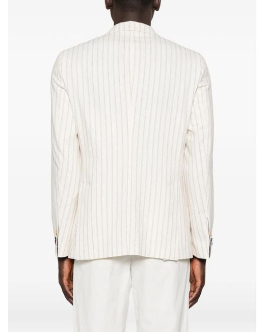Manuel Ritz White Single-Breasted Blazer for men