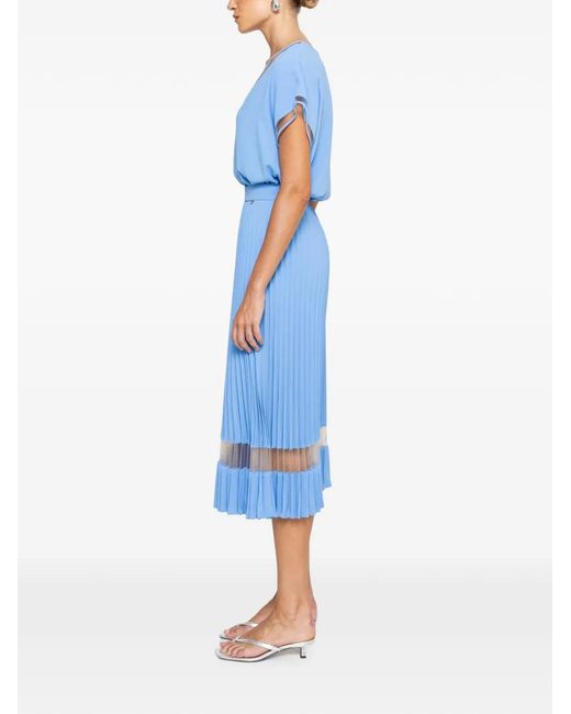 Nissa Blue V-Neck Top