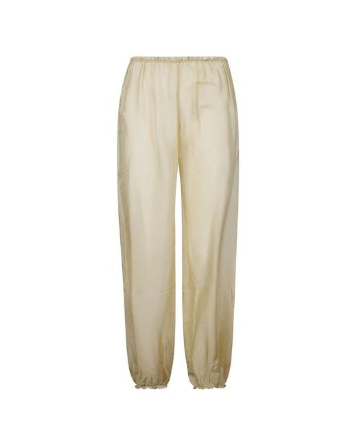 Paloma Wool Natural Weza Elasticated-Cuff Trousers
