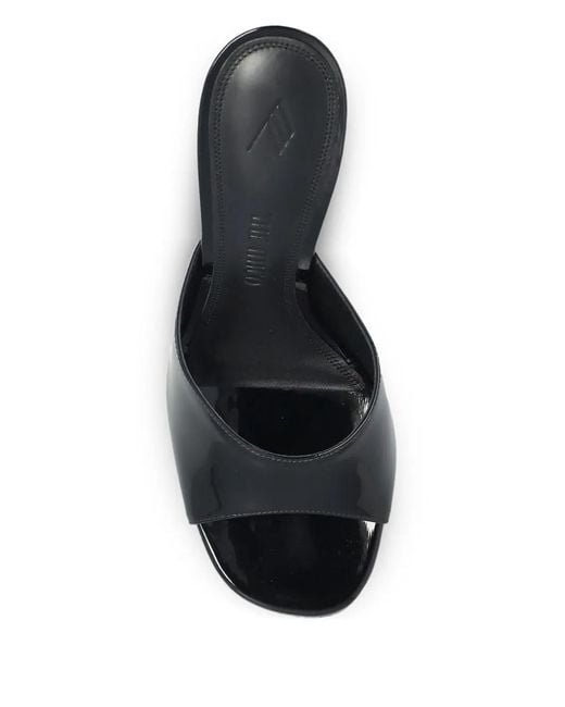The Attico Black Sandales À Bout Ouvert 100 Mm