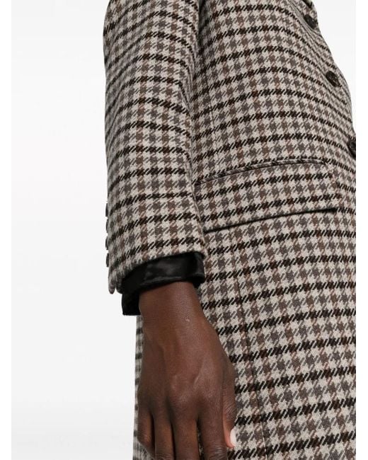 Miu Miu Jas Met Pied-De-Poule Print in het Gray