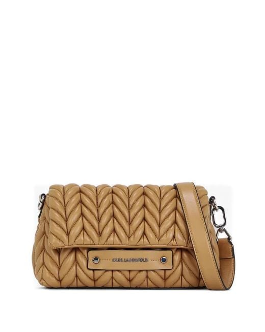 Sac À Bandoulière À Design Matelassé Karl Lagerfeld en coloris Natural