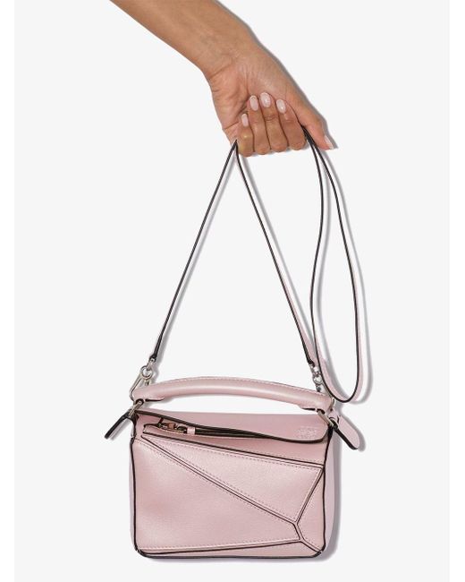 puzzle mini leather shoulder bag