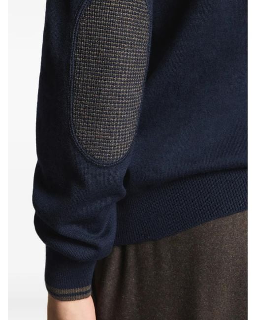 Fay Blue Crew-Neck Sweater for men