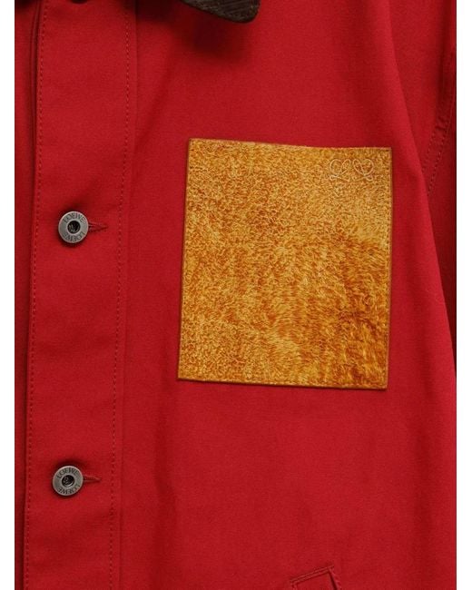 Loewe Red Anagram-Patch Jacket for men
