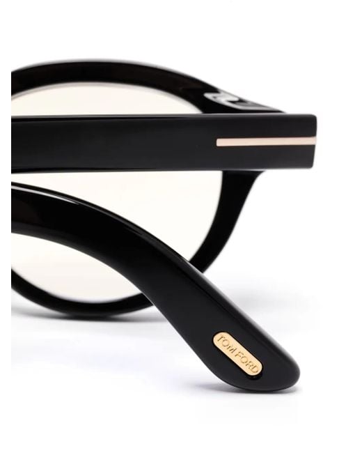 Tom Ford Black Round-Frame Glasses