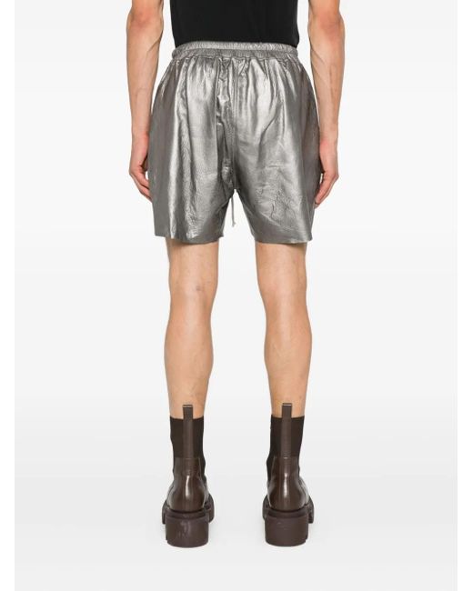 Rick Owens Ledershorts Mit Kordelzug in Gray für Herren