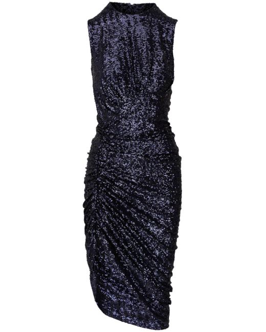 Michael Kors Midi-jurk Verfraaid Met Pailletten in het Blue