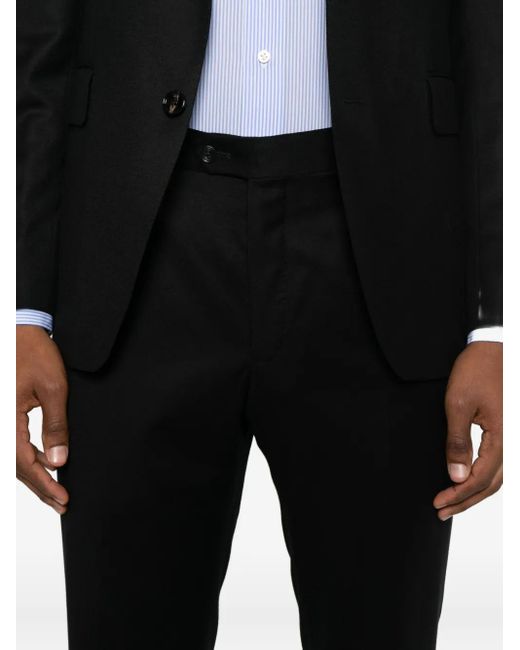 Tagliatore Black Notched-Lapel Suit for men