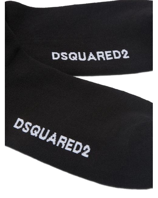 DSquared² Black Icon-Logo Socks for men