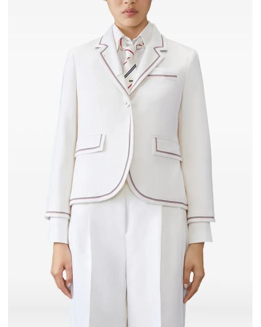 Thom Browne White Cashmere Blazer