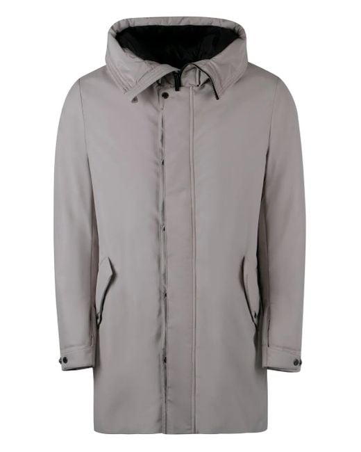 Moorer Gray Alibrando Parka Coat for men
