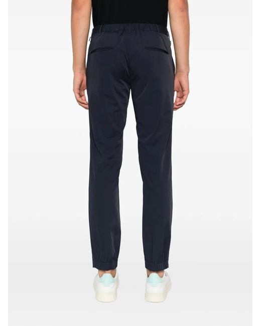 Incotex Blue Elasticated-Waistband Trousers for men