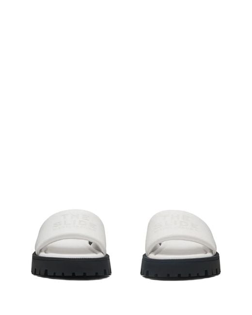 Marc Jacobs White Leather Slides