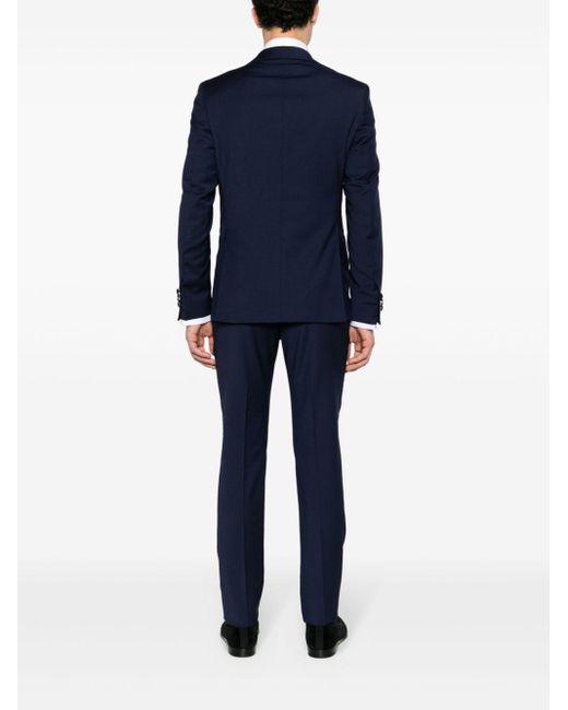 Manuel Ritz Blue Three-piece Single-breasted Suit for men