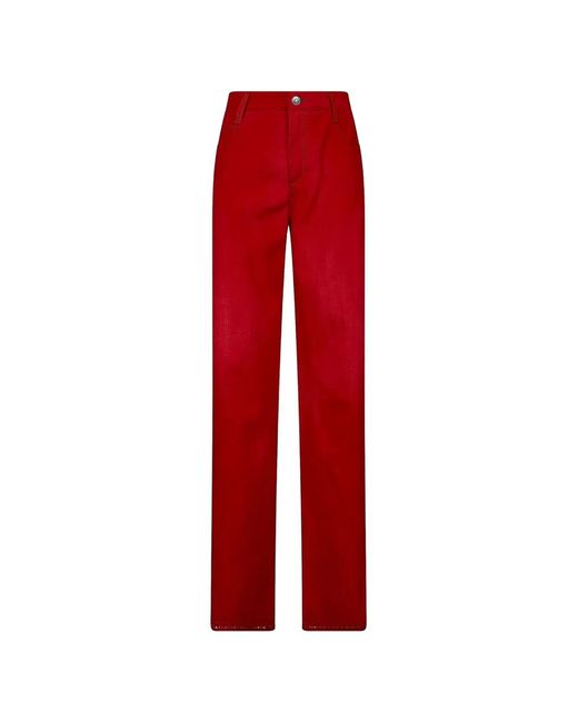 Ermanno Scervino Red Wide Leg Palazzo Pants