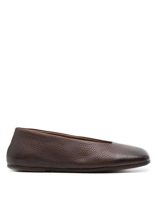 Ballerine Spatolona Con Punta Quadrata di Marsèll in Brown