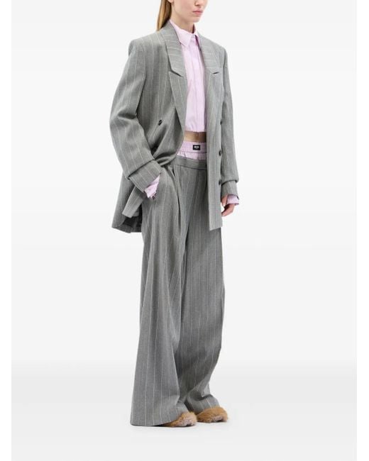 MSGM Pink Buttoned Cropped Shirt