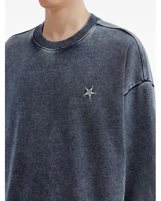 FIVE CM Blue Star-Patchwork Sweatshirt for men