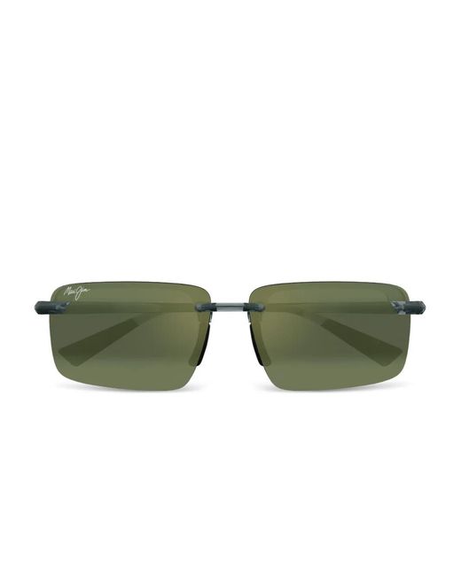 Maui Jim Green Rectangle-Frame Sunglasses