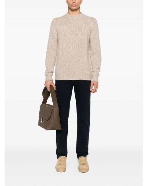 Fedeli Natural Crew-Neck Sweater for men