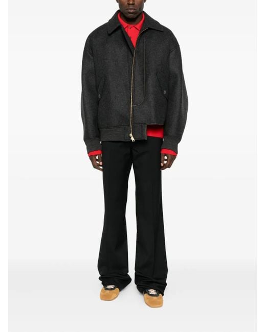 Kolor Black Zip-Up Flap-Pocket Jacket for men