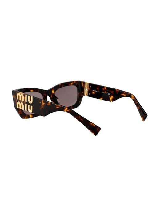 Miu Miu Brown Tortoiseshell Frame Sunglasses