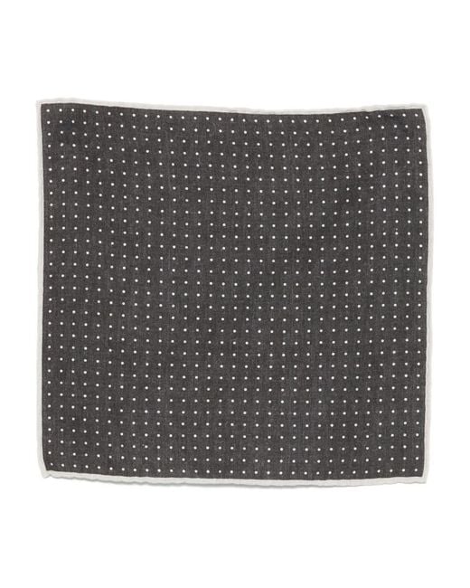 Eleventy Gray Polka Dot Square Pocket for men