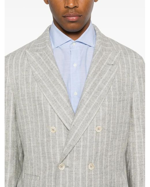 メンズ Brunello Cucinelli ストライプ スーツ White