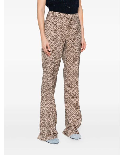 Etro Natural Damask-Pattern Trousers