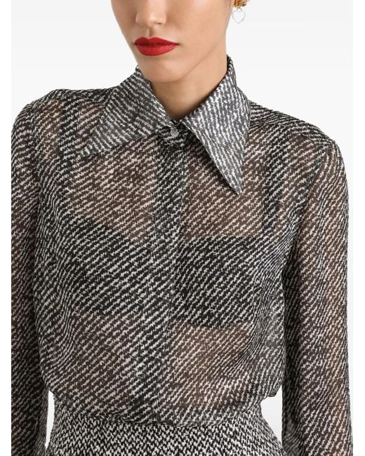 Chemise À Rayures Diagonales Dolce & Gabbana en coloris Gray