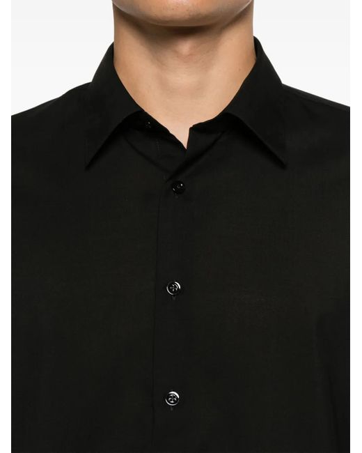 PT Torino Black Virgin Wool Shirt for men