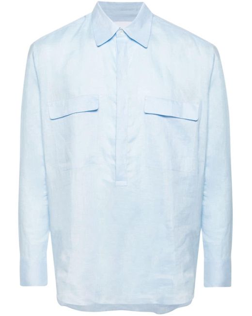 Camisa de manga larga PT Torino de hombre de color Blue