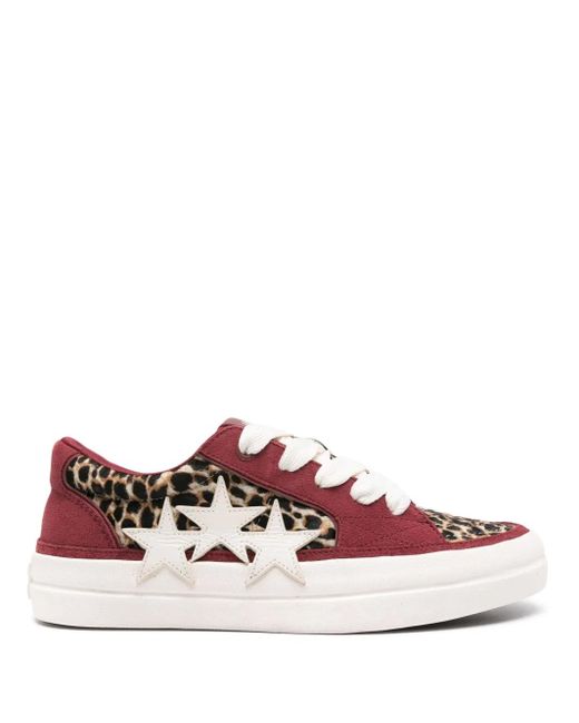 Amiri Pink Sunset Skate Leopard-Print Sneakers for men