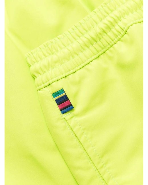 Paul Smith Green Logo-Patch Drawstring Swim-Shorts for men