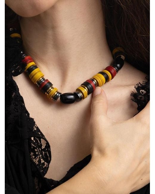 Hijas de Puka Metallic Rondelle-Bead Necklace