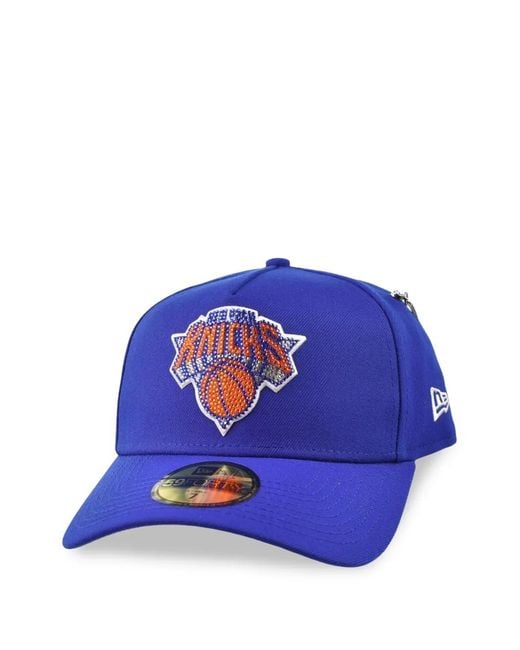 KTZ Blue 59Forty Nba26 Draft New York Knicks Rhinestones Baseball Cap for men