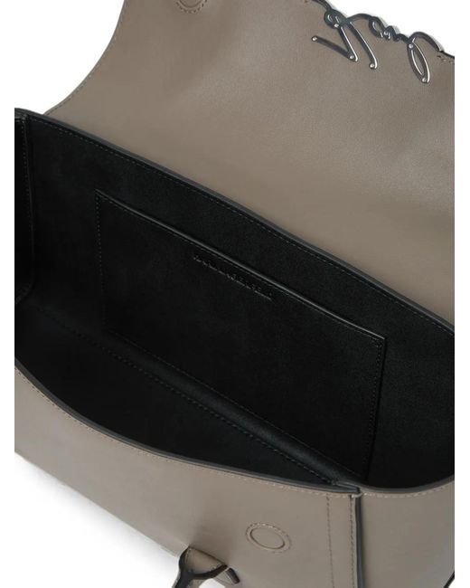Karl Lagerfeld Gray K/Signature Elongated Shoulder Bag