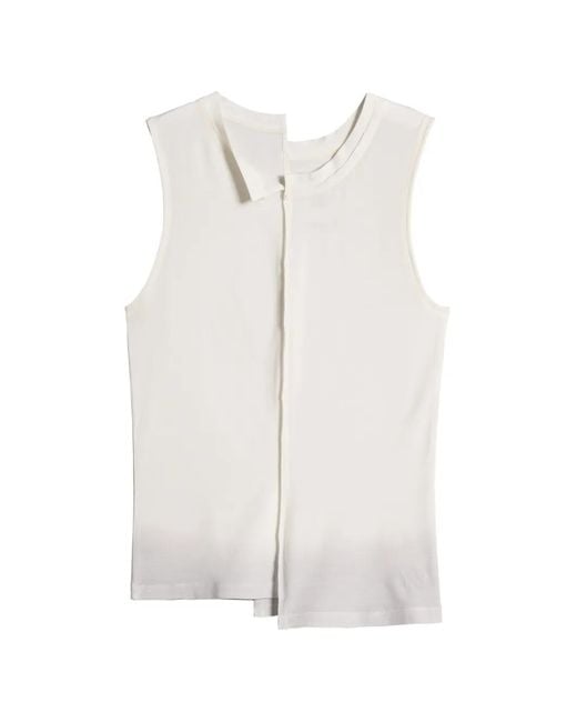 Y-3 White W Knit Dd Tank